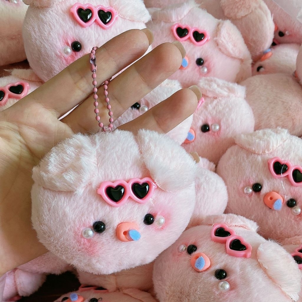 (KCB005) Cute Piggy Pig key chain | Gantungan kunci gantungan tas bag charm lucu viral | Ganci bonek