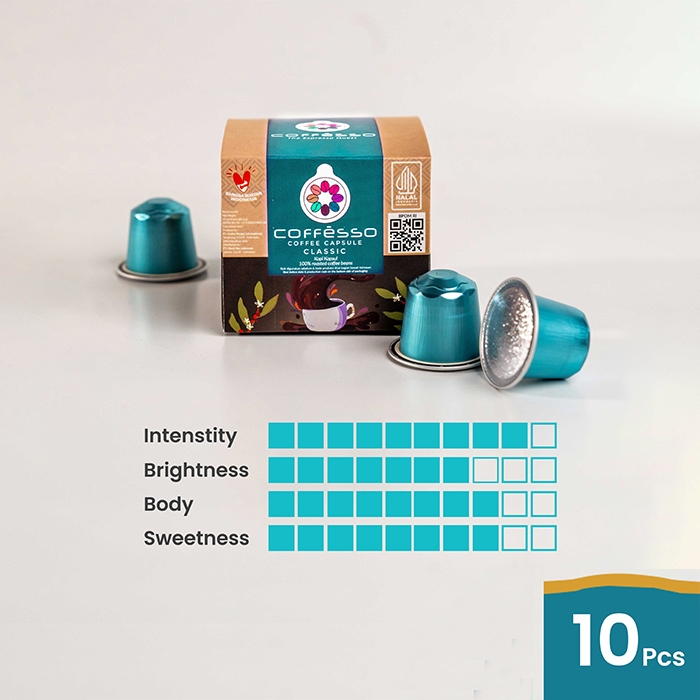 

Coffesso Capsule Classic 10s – Kopi Kapsul