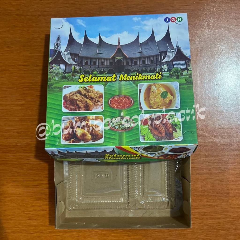 [PER PCS] Kotak Nasi Minang / KOTAK NASI PADANG / NASI KOTAK / SEKAT KOTAK NASI MINANG