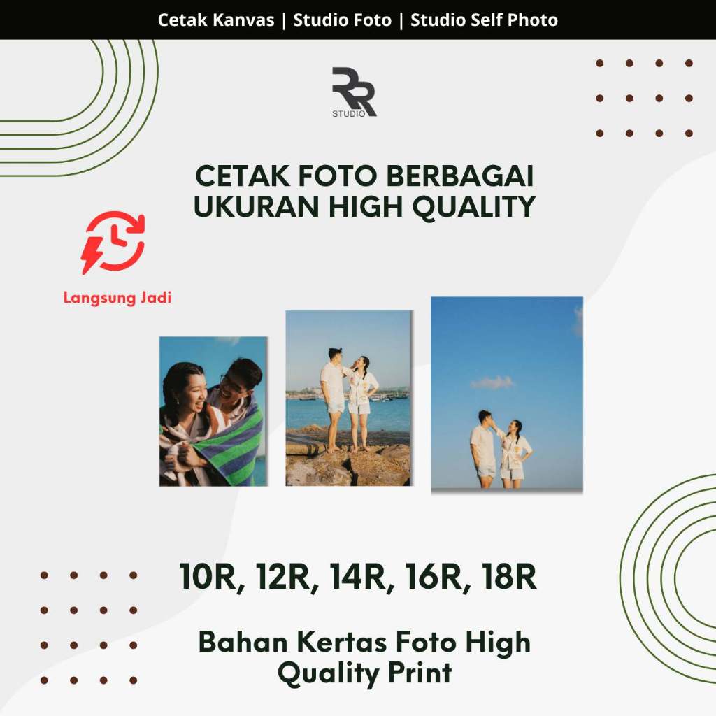 Cetak Foto Custom ukuran 10R 12R 14R 16R 20x30 40x60 50x60 Cetak Saja Tanpa Frame Luster Kertas Foto