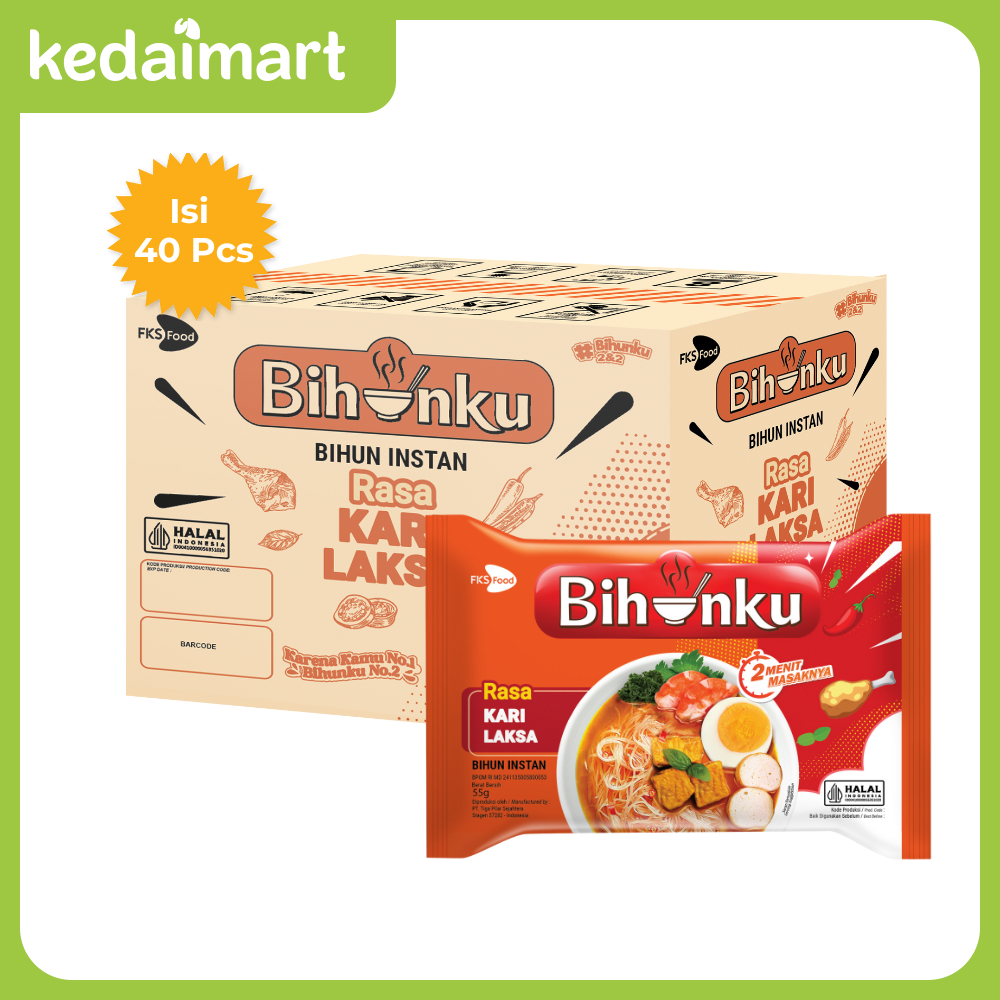 

Bihunku Bihun Instan Kari Laksa Pcs Dus Isi 40