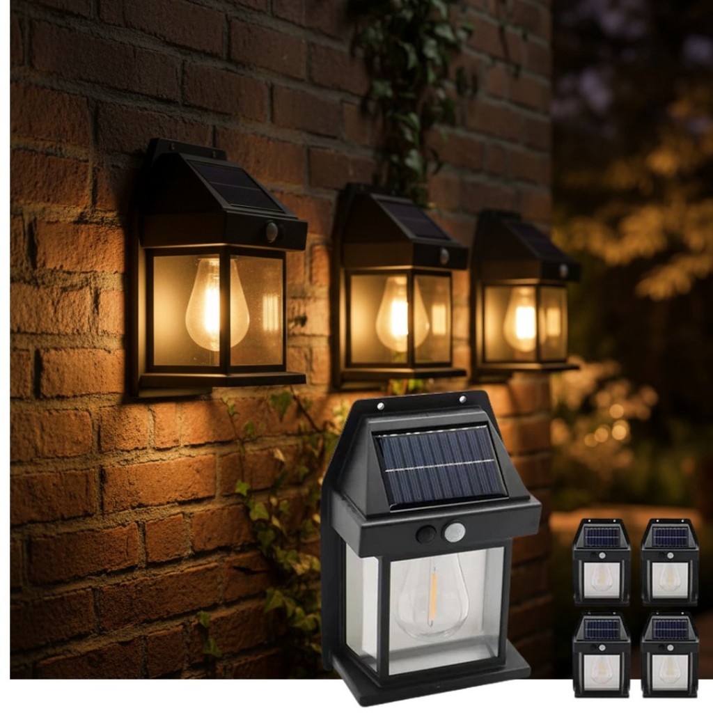 Lampu Dinding Taman Solar Interaction Wall Lamp Tenaga Surya Sensor / Solar Wall Lamp
