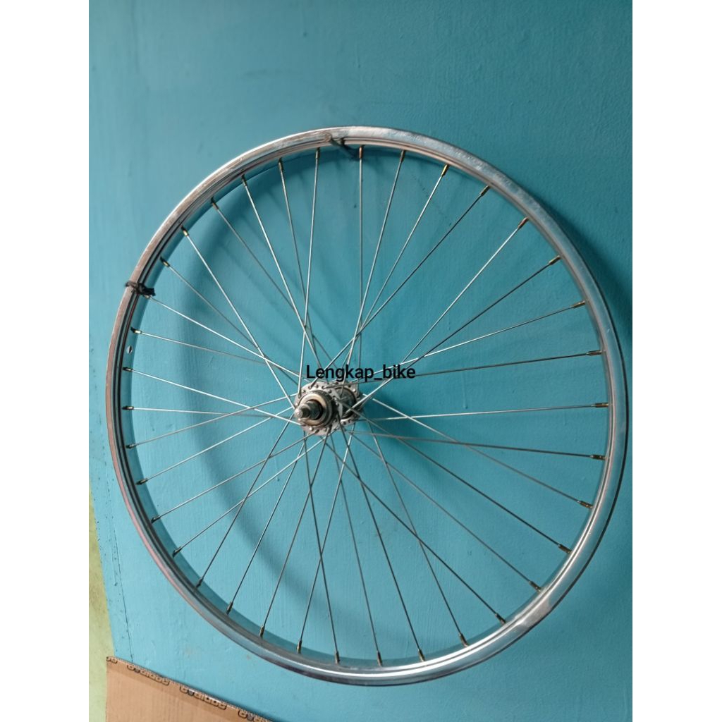 Lingkar / Velg Jengki CTB Onthel 24 36 Lubang Hole Chroom Kualitas Bagus