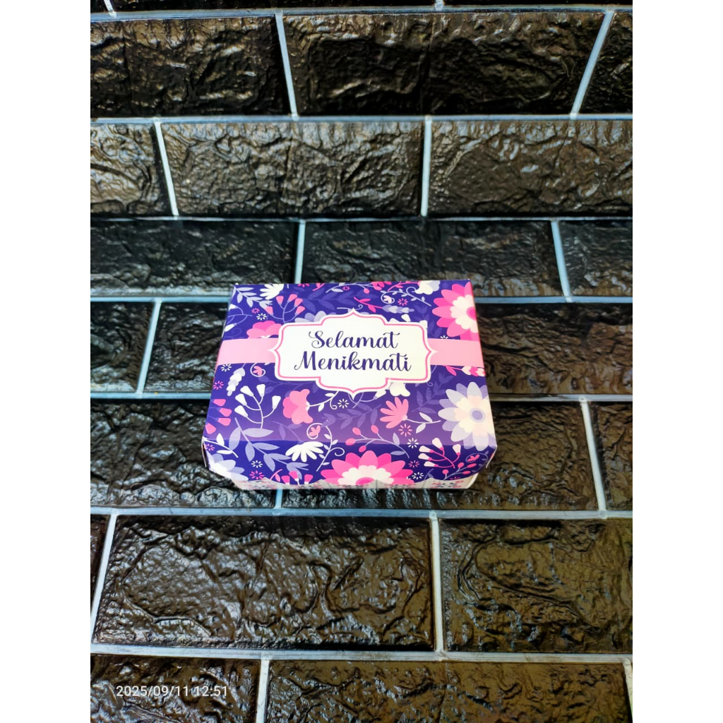 Dus Kue R3, R5, R6 Motif Biru Royal Pink Daisy / Box Kue Motif PER PACK