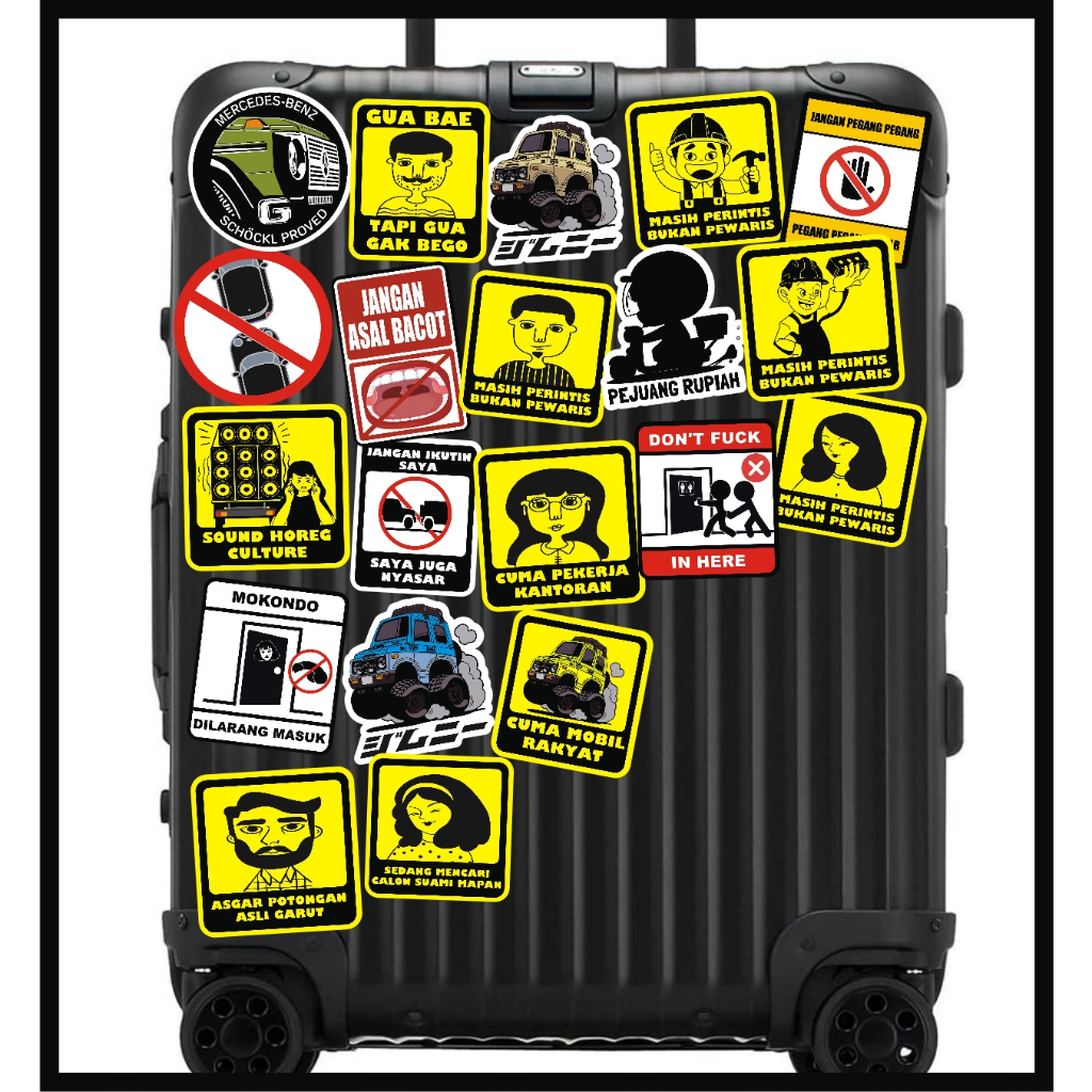 sticker koper netizen / sticker koper jakarta / travel sticker koper / world travel sticker / travel