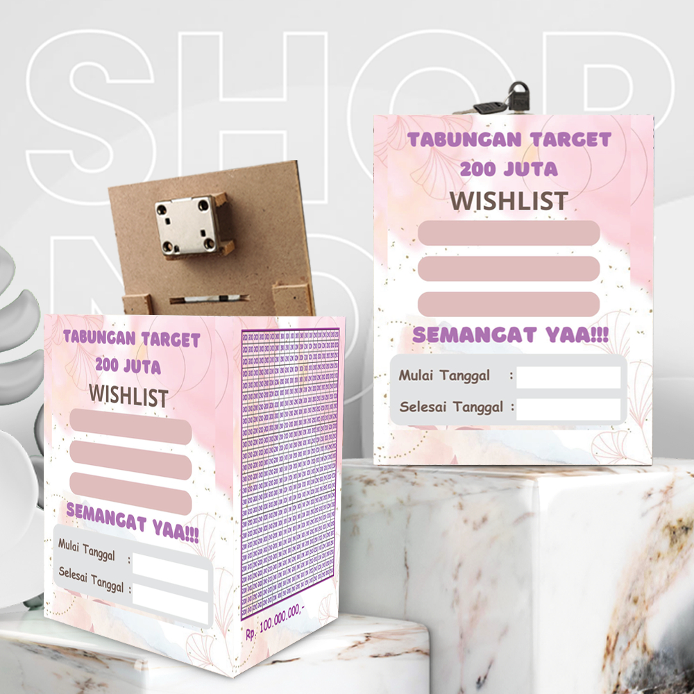 CELENGAN TARGET KUNCI JUMBO 15X15X20cm target 200 juta