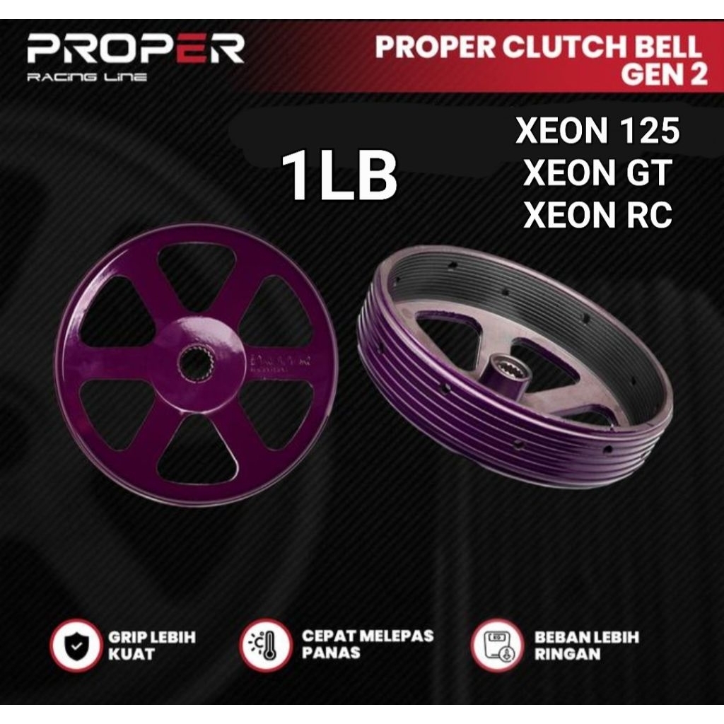 Proper Racing Line Mangkok Kampas Ganda Kartel Xeon 125 Xeon GT Xeon RC 1LB Mangkok Ganda Kartel Gen