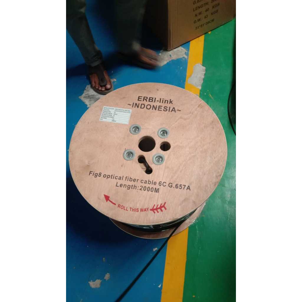 Fig 8  6Core  | Kabel Fig 8 6core Jelly Tube | Brand ERBiLink fig8 4 core 1km   6 Core Fig 8  2km Je