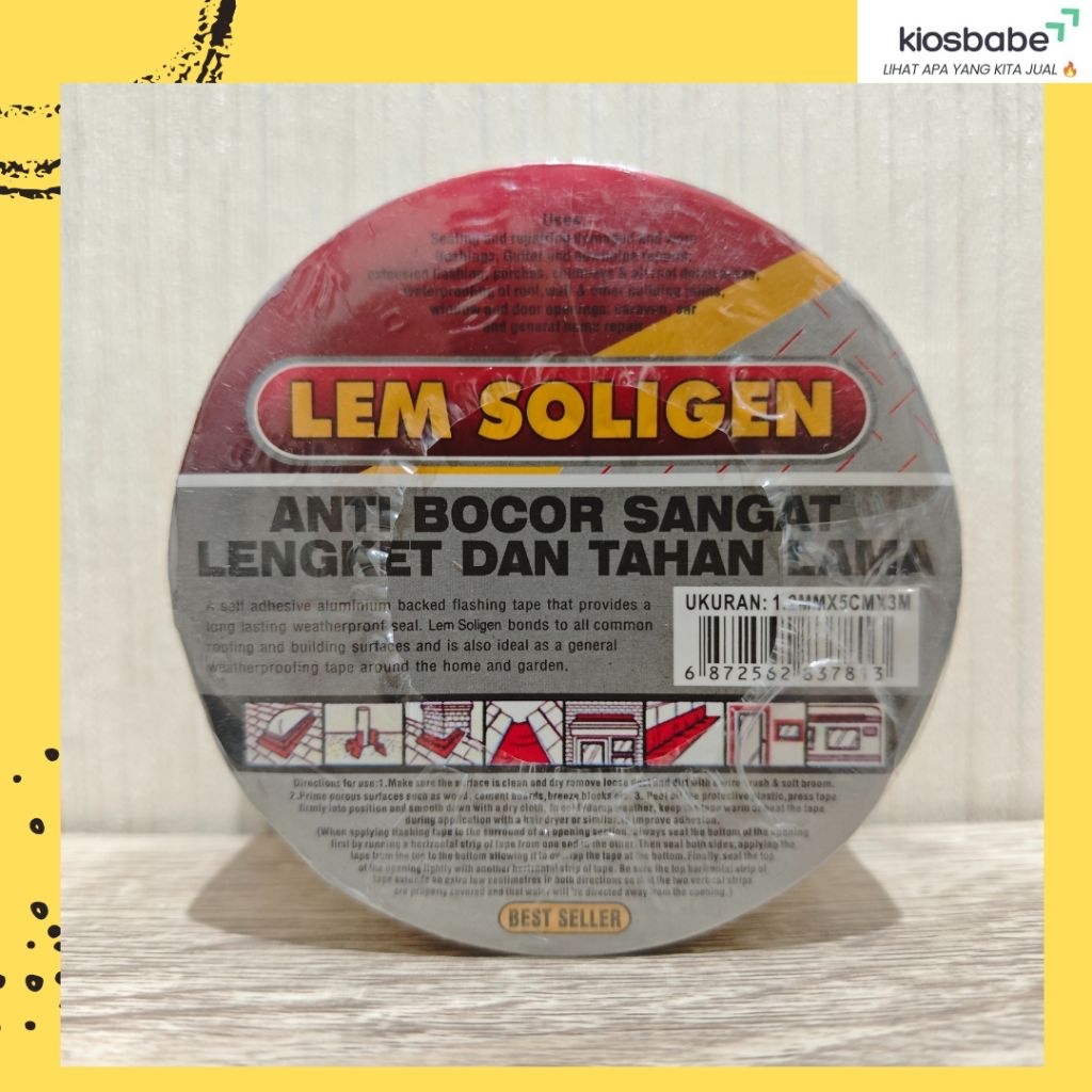 Soligen Lem Tambal Atap Asbes Seng / Lem Talang / Lem Anti Bocor