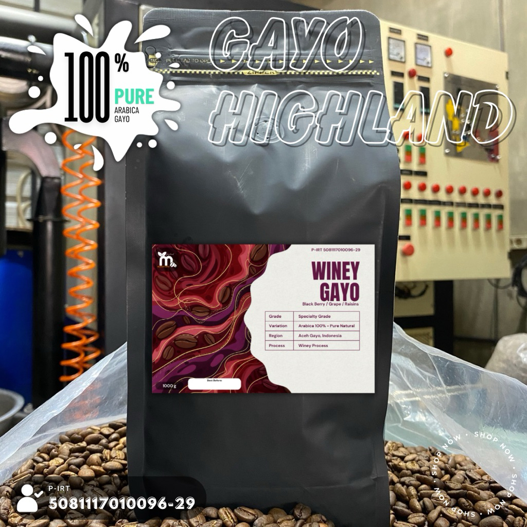 

WINEY GAYO 1000 gr. KOPI ARABIKA DATARAN TINGGI GAYO, ACEH INDONESIA.
