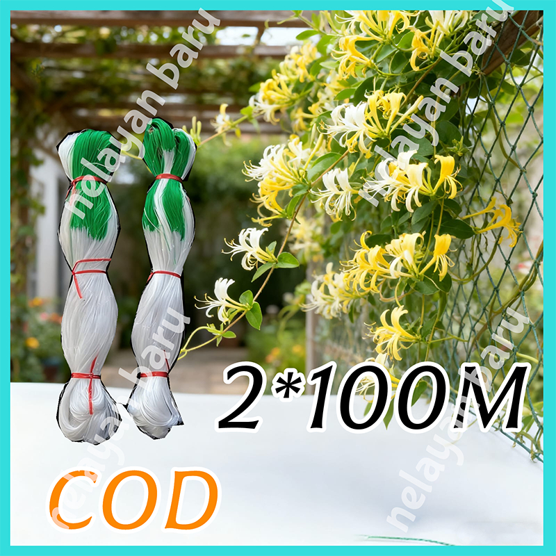 Jaring Net Rambatan Tanaman Kebun Trellis Netting Green Net Farm Climbing Net Untuk Sayuran Alat Ber