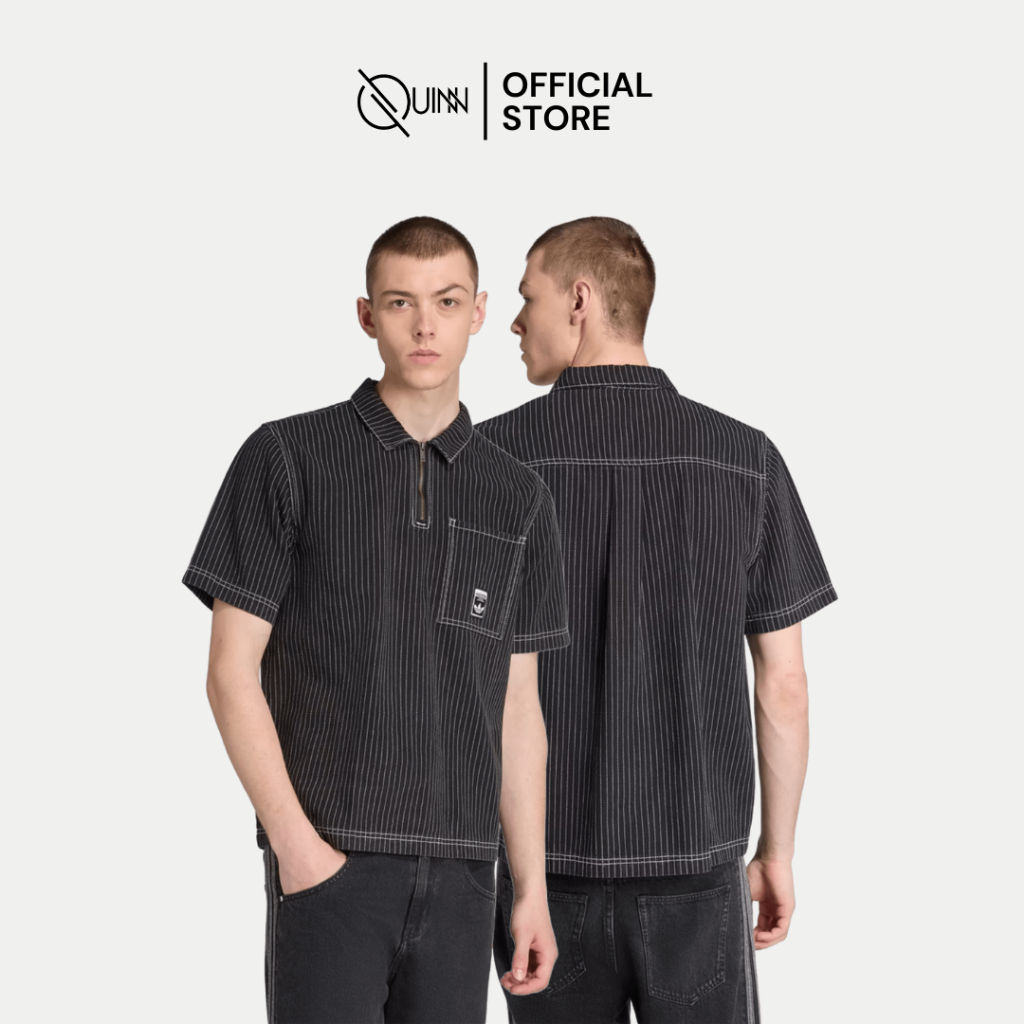 Adidas Wabash Loose Shirt Men / Kemeja Lengan Pendek Denim Jeans Pria