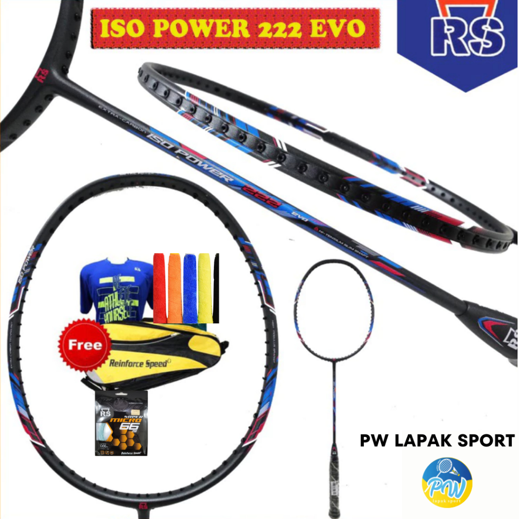 Raket Badminton Rs- Iso Power 222 Evo Original