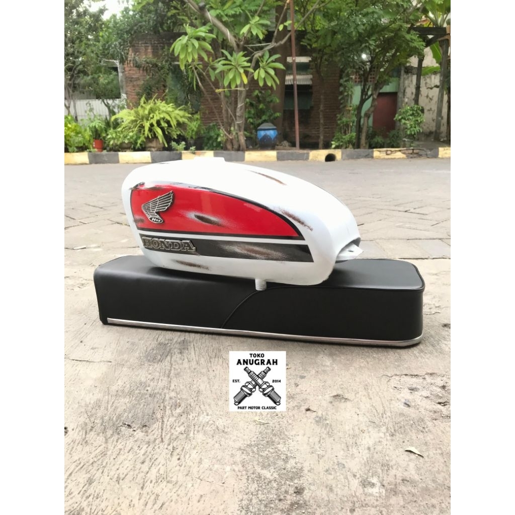 Paket Tangki CB Glatik 100 125 Set Jok Plus Tutup Tangki Kran Tangki / Body Set CB100 Mbladus Set Jo