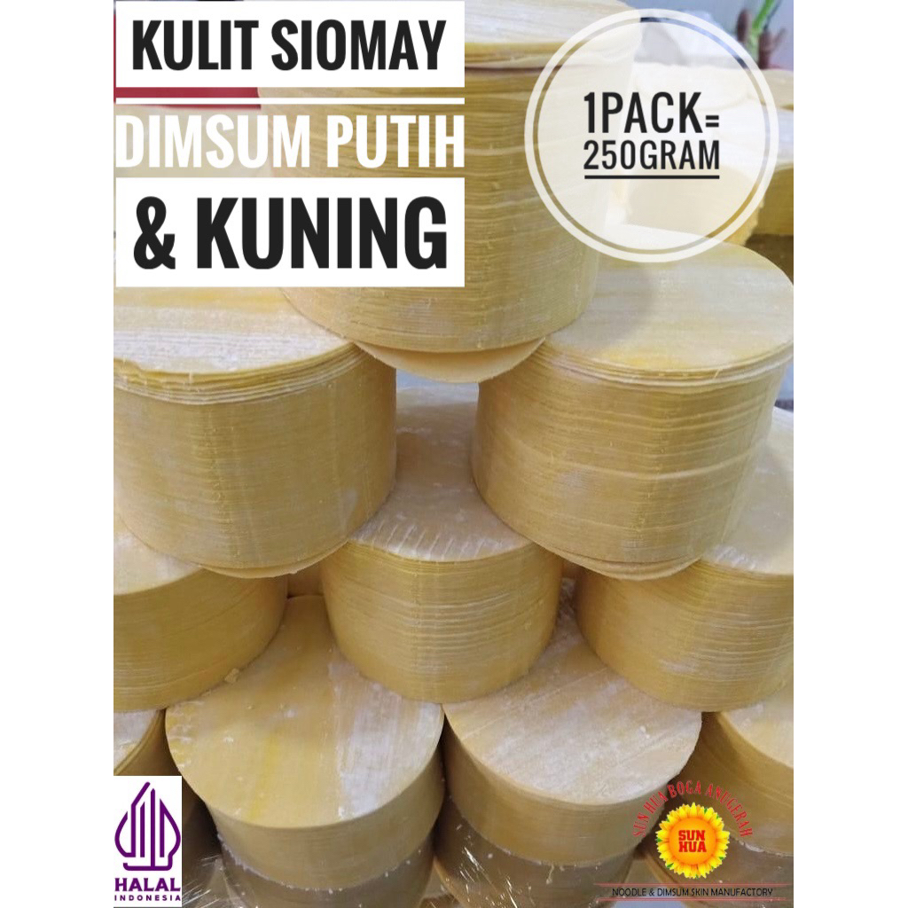 

KULIT SIOMAY DIMSUM PUTIH & KUNING PER 250GRAM