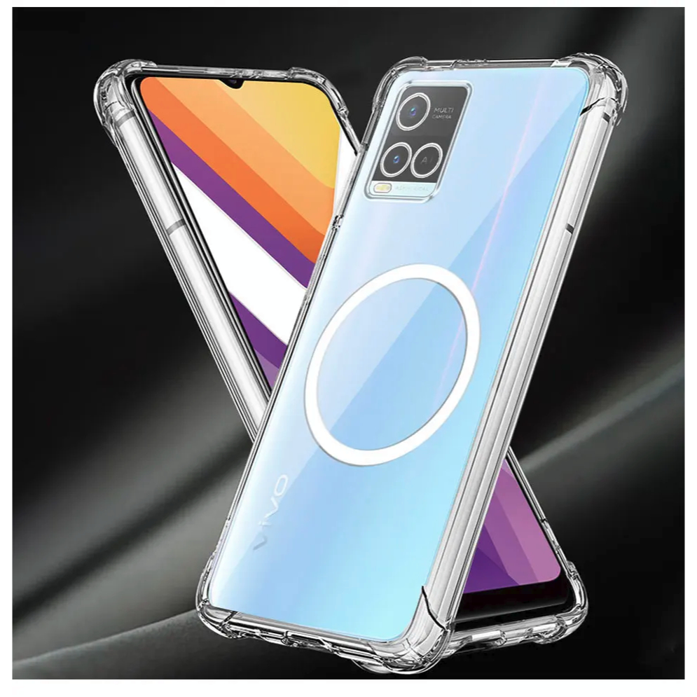 Case Vivo Y21 Y21S Y21A Y21T Y33S MAGSAFE Anti CRACK KORI Bumper Magnetic Armor Clear Softcase