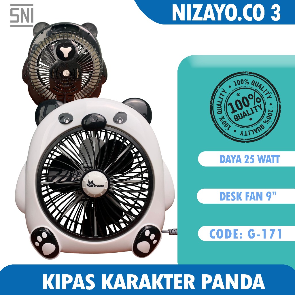 Kipas Karakter Lucu Panda 8 Inch - MIYOSHI