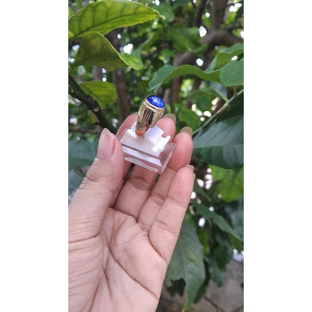 cincin batu king safir model kurung,bahan koin