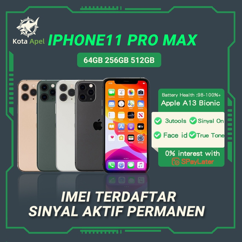BC iPhone 11 PRO/PRO MAX Second  64GB 128GB 256GB Bekas LCD Original 100% EX INTER Mulus Fullset Gar