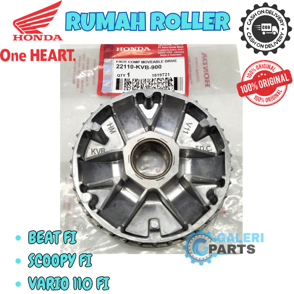 RUMAH ROLLER KVB 100% ASLI ORIGINAL HONDA AHM KUALITAS ASLI ORIGINAL HONDA AHM BEAT FI SCOOPY FI VAR