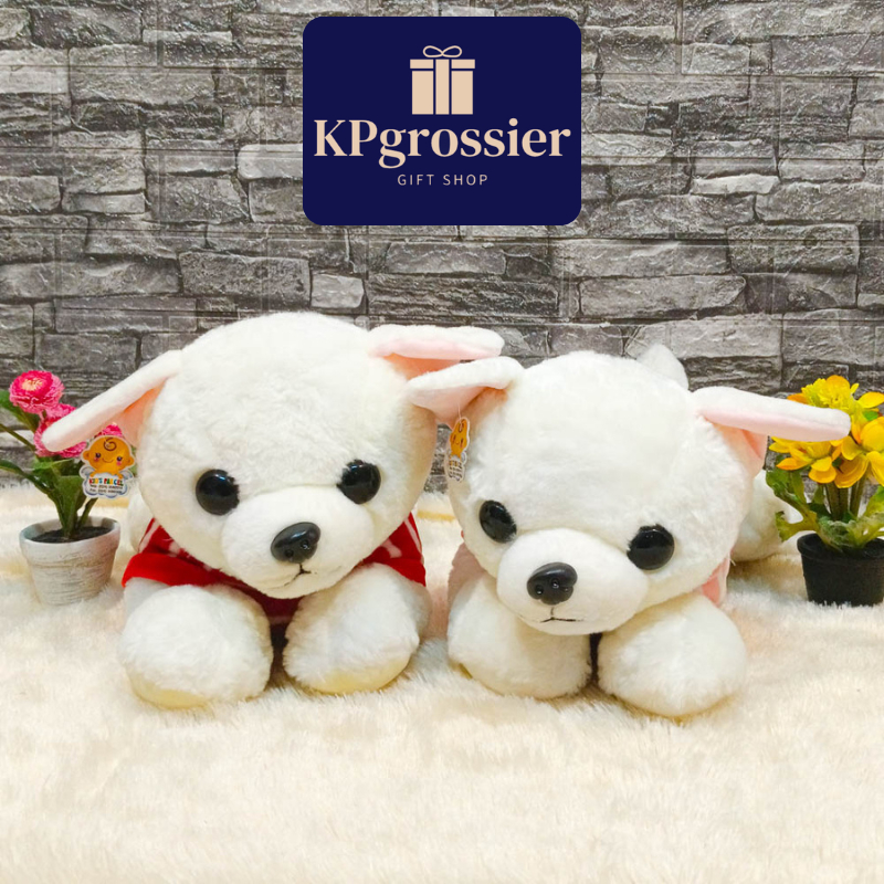 Boneka Anjing Dog Chihuahua Jumbo Besar Lucu Kostum 45 cm