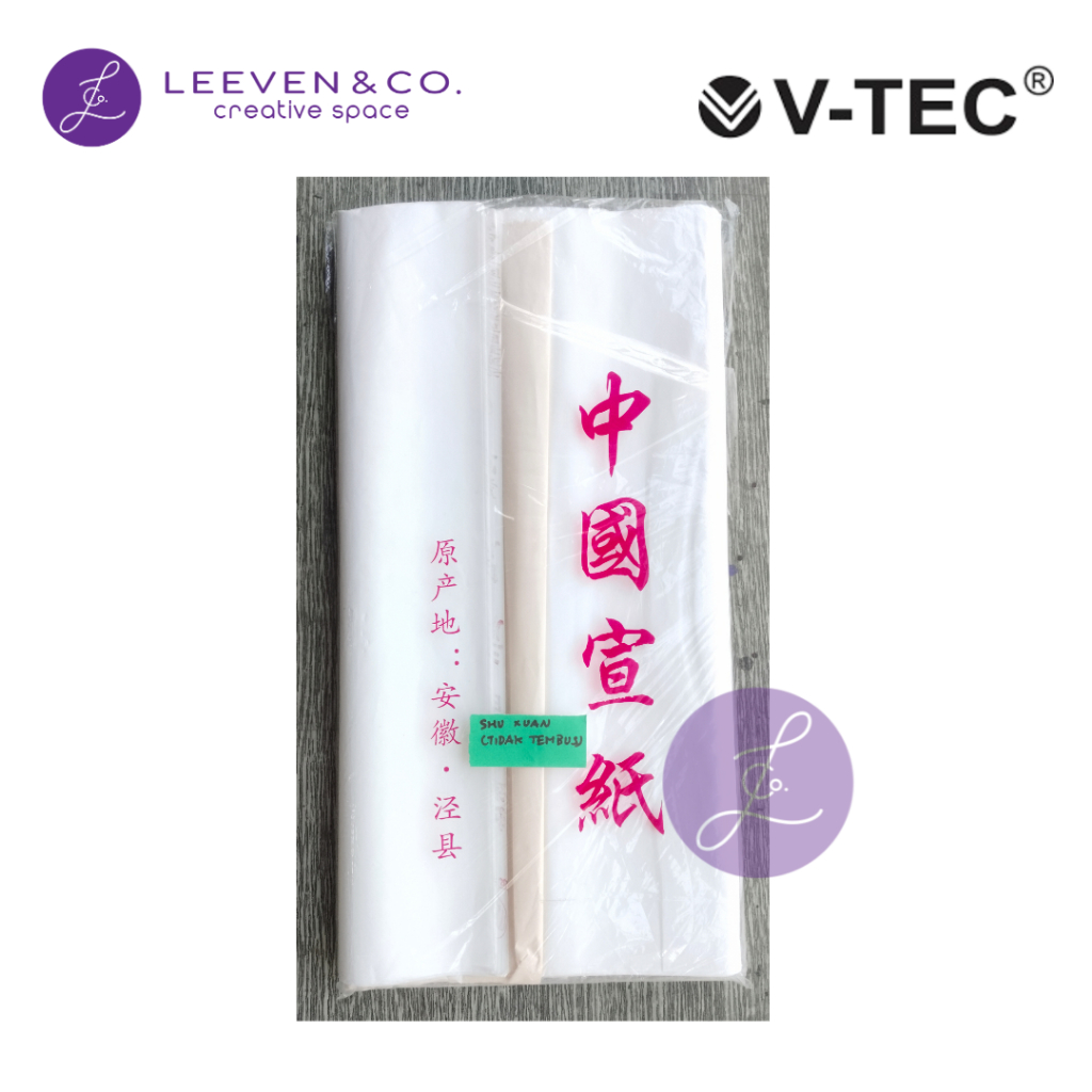 

PER LEMBAR V-TEC CALLIGRAPHY PAPER SHU (RIPE) XUAN / RICE PAPER CHINESE PAINTING 75 X 150 CM LEMBARAN