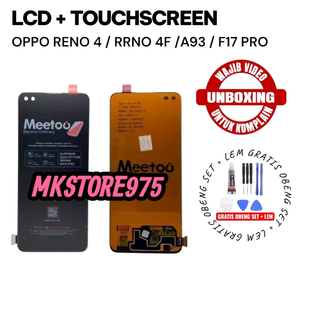LCD Oppo Reno 4 / Reno 4f / A93 / F17 Pro Fullset Lcd + Touchscreen