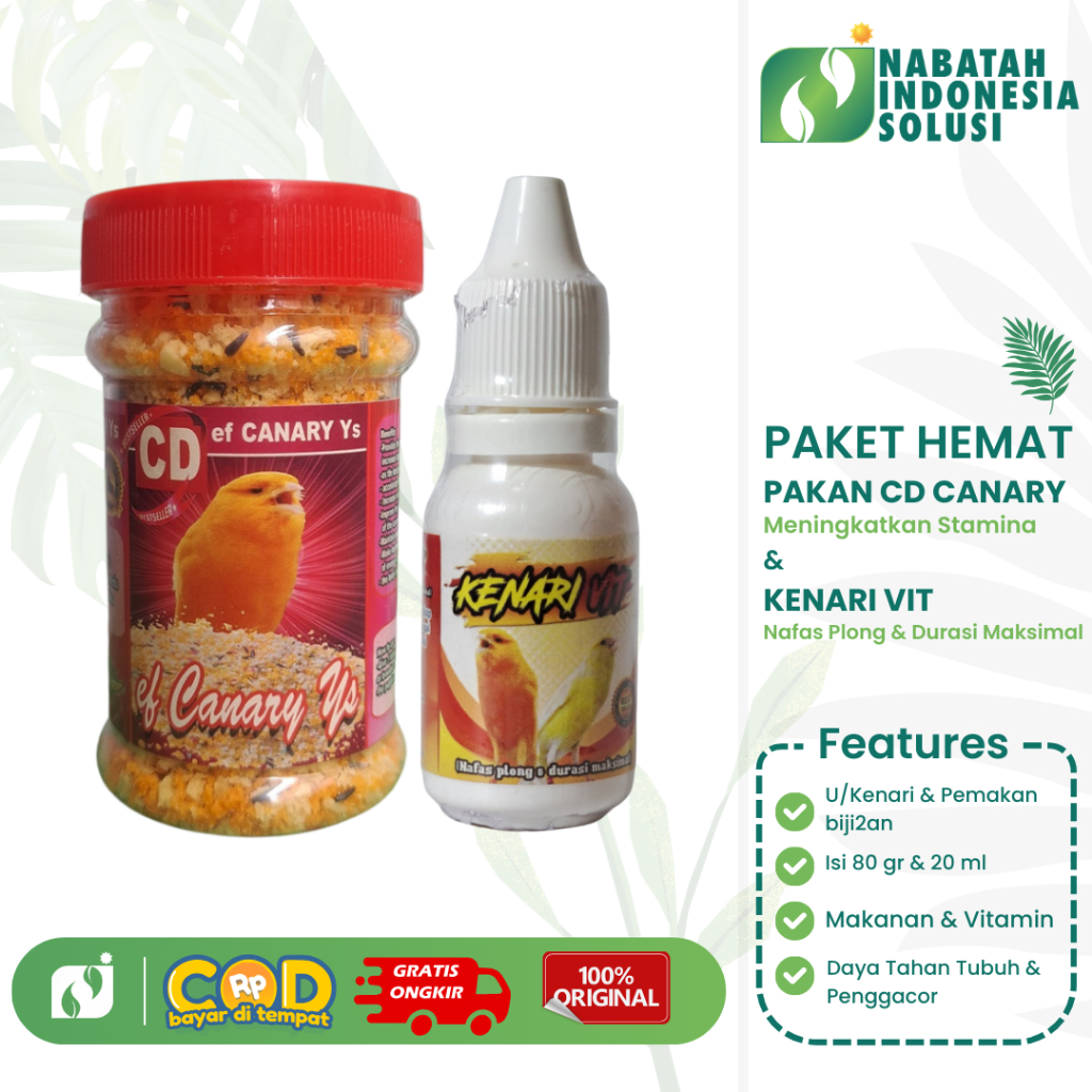 PAKET KENARI ROLL CD CANARY DAN KENARI VIT SEHAT DAN GACOR 100% ORIGINAL