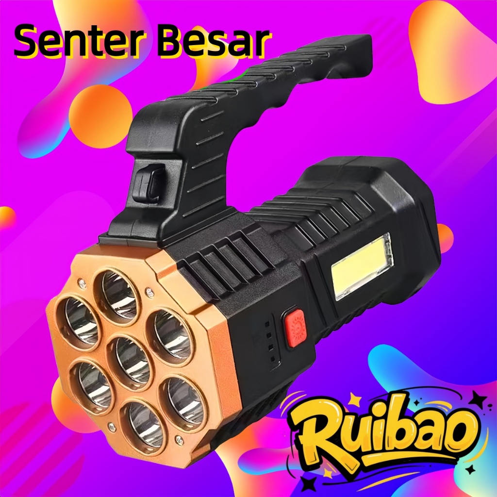 Ruibao C219 Lampu Senter Besar COB LED / Senter Rechargeable USB / Senter Portabel