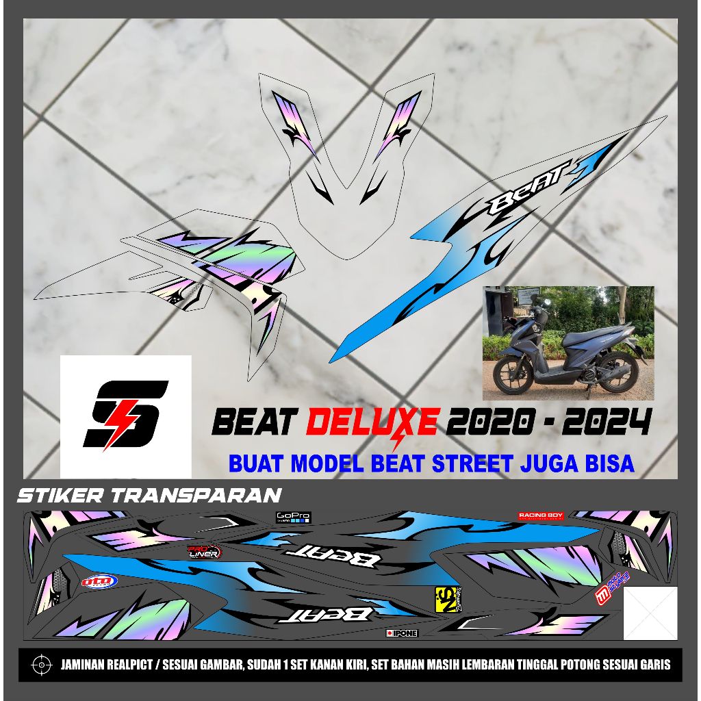 Striping Vietnam Style BEAT 2020-2025 STRIPING Transparan BENING BEAT DELUXE