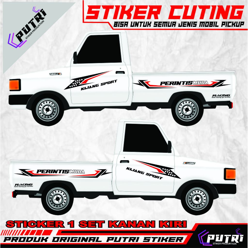 sticker mobil pick up kijang pick up DRIVER MUDA sticker mobilisuzu pick up kijang panter bisa rique