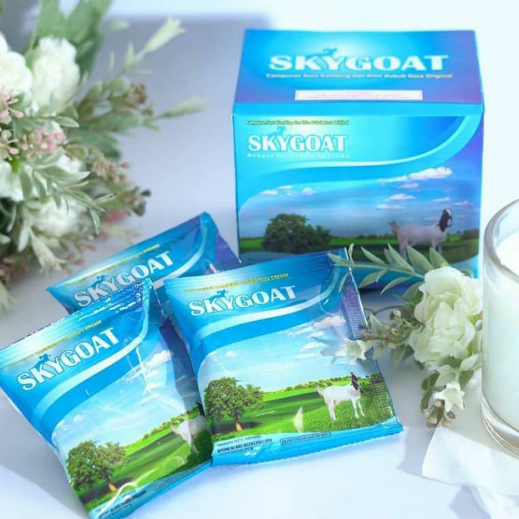 

Susu Kambing Etawa Bubuk Skygoat 1 Box isi 10 Sachet Susu Skygoat Susu Kambing Etawa Bubuk Full Cream
