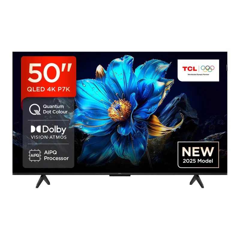 TCL 50 inch P7K QLED, Direct LED TV, 4K HDR TV, Smart TV Powered by Google TV