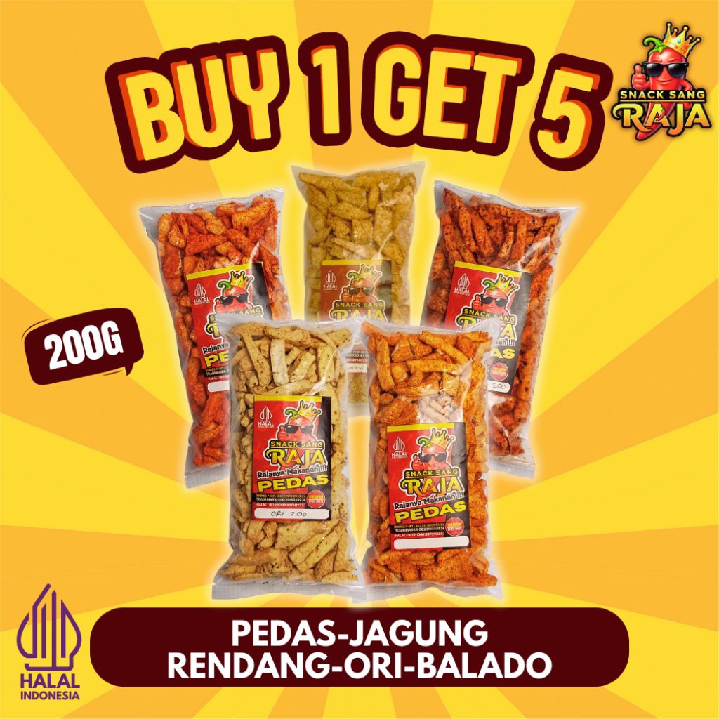 

Snack Sang RAJA - Basreng Beli 1 Dapat 5 Varian Berbeda Bundling 1kg