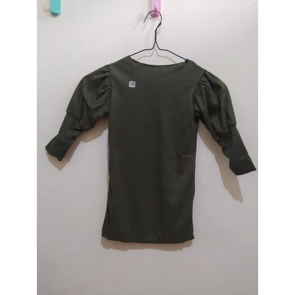 Dress Anak Warna Army - Baju Anak Cewek