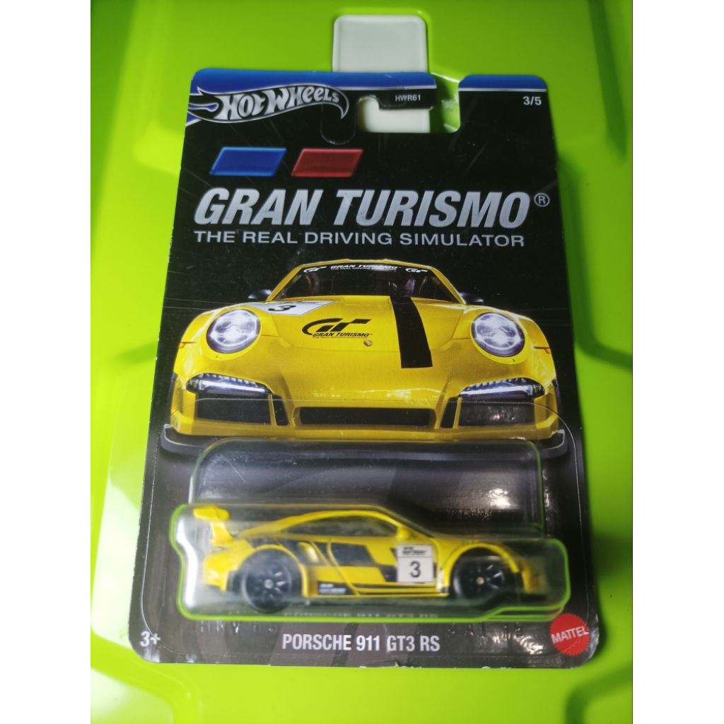 hotwheels Gran Turismo Porsche 911 GT3 RS kuning