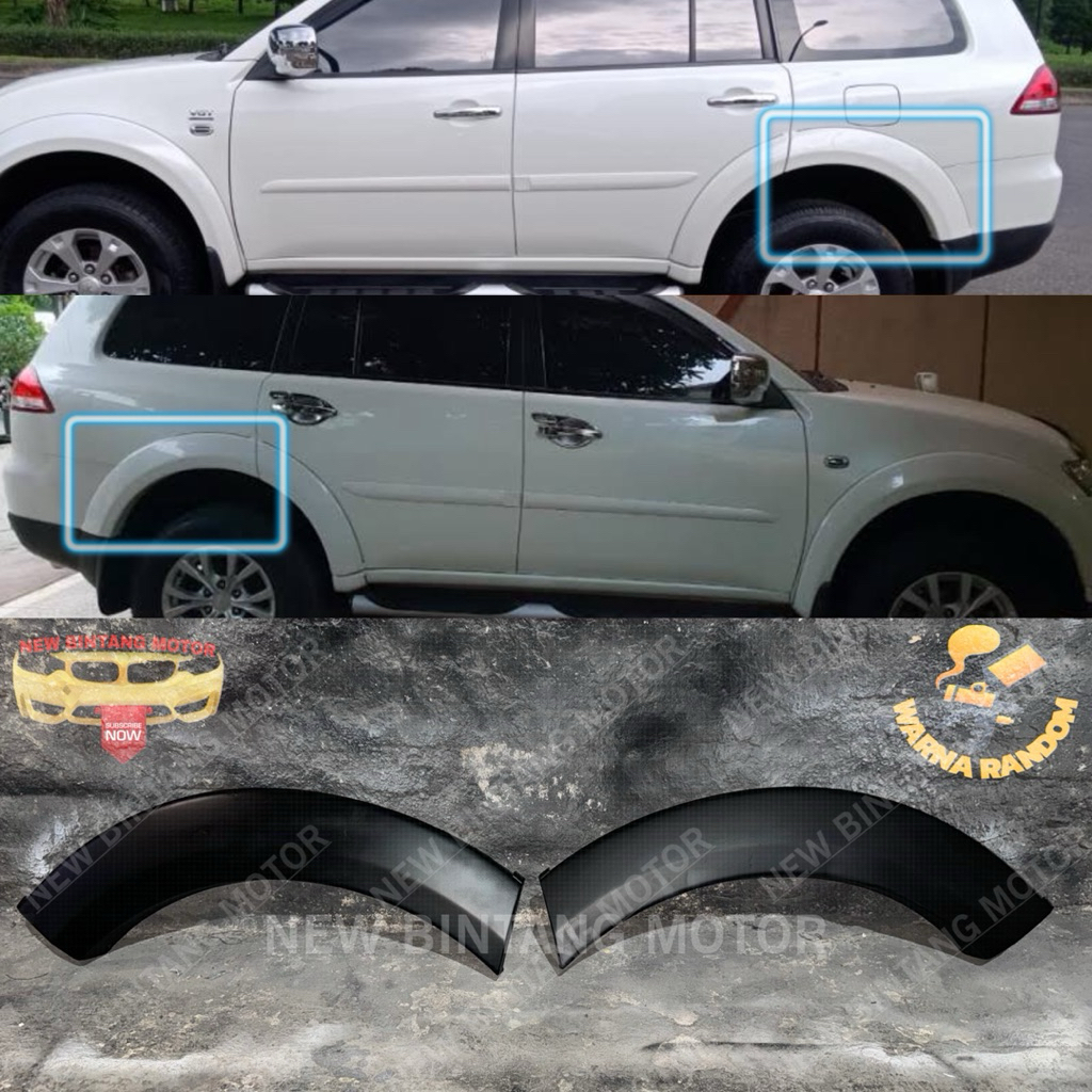Over fender belakang quarter mitsubishi pajero sport 2012 2015 original satuan