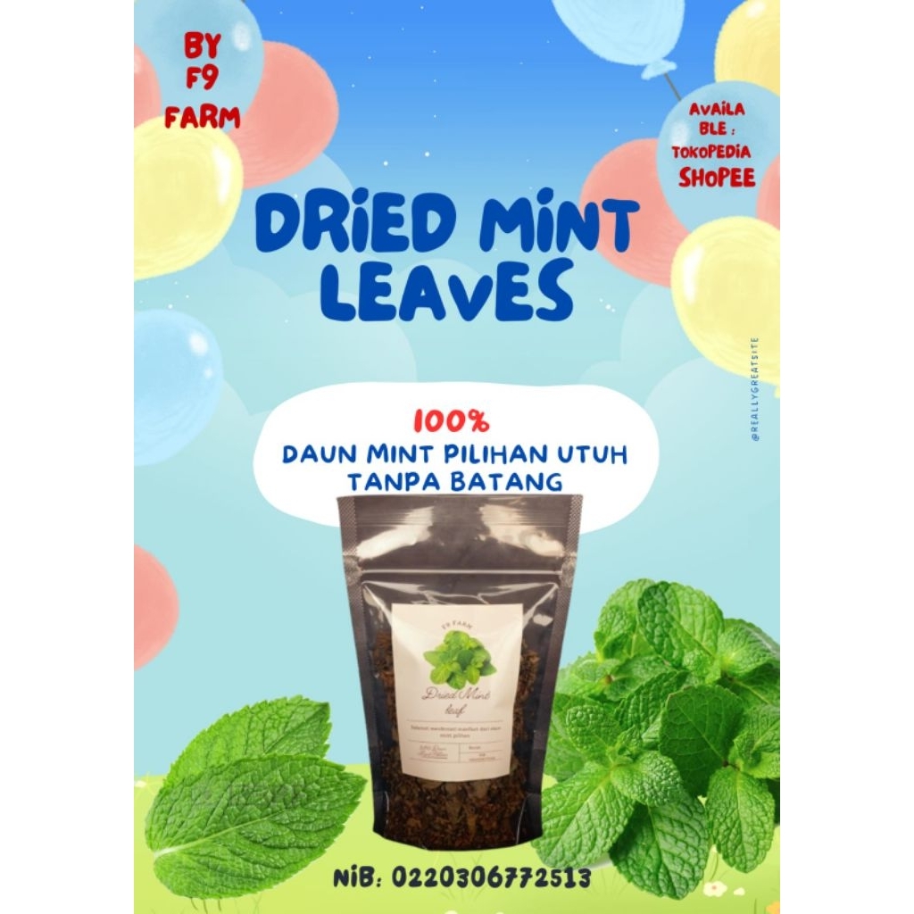 

fresh/dried premium organic Pepermnit leaves pure daun tanpa batang