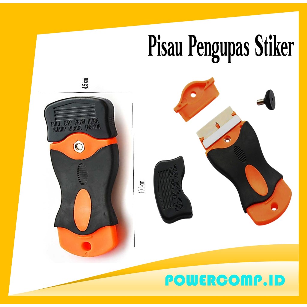 

Pisau Scraper Pengupas Stiker Serbaguna | Alat Pembersih Kaca Mobil, Kompor, Dinding & Lantai | Pembersih Lem, Cat, Kerak Membandel + Bonus Mata Pisau Cadangan