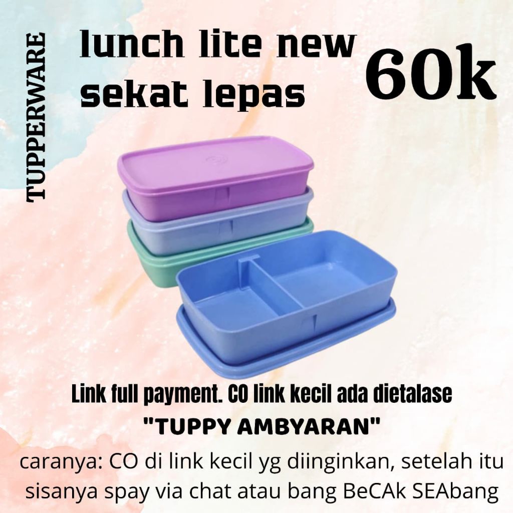 lunch lite kotak bekal Tupperware kotak bekal anak TK SD SMP SMA