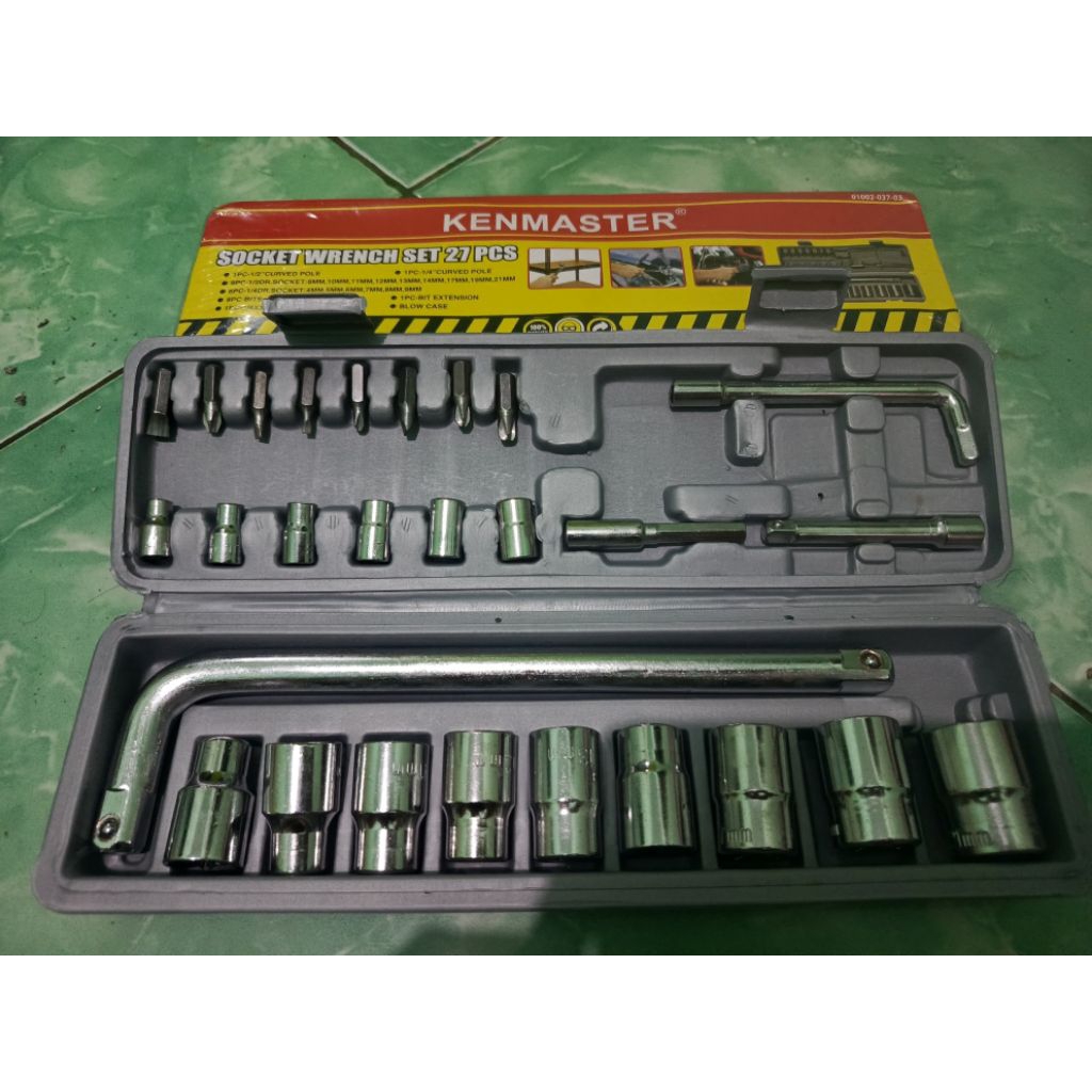Kunci Socket Kanmaster ,Socket wrench Set 27 pcs