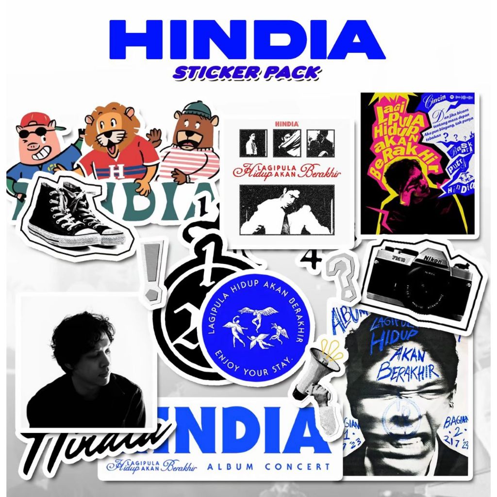 

14pcs Sticker HINDIA Pack Sticker HP Labtop Helm Motor