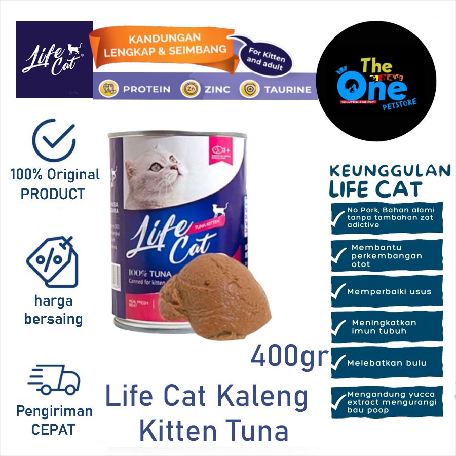 Makanan Kucing Life Cat Kitten Kaleng Life Cat Kitten Tuna Life Cat Kitten Salmon