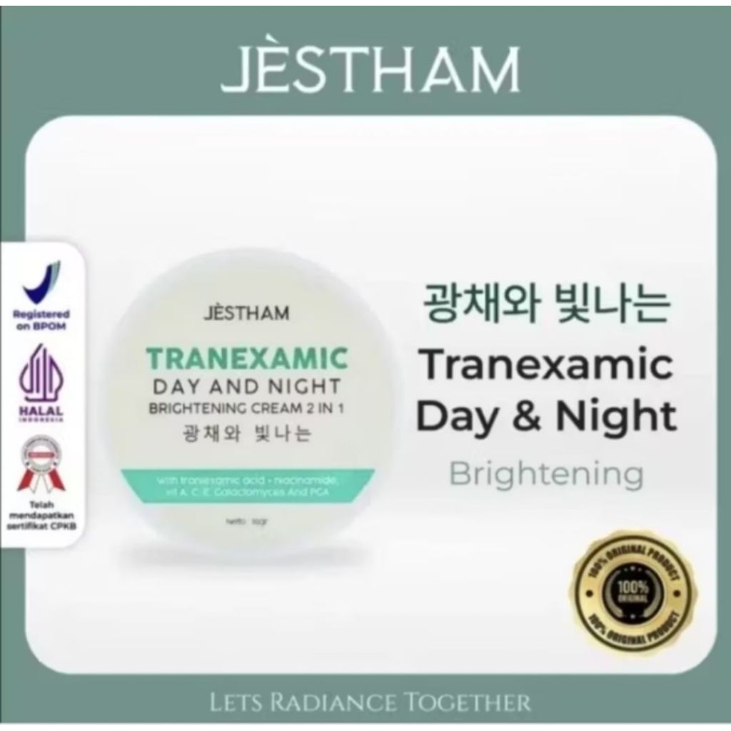 JESTHAM CREAM GLOW 2 IN 1 + JESTHAM TRANEXAMIC DAY&NIGHT