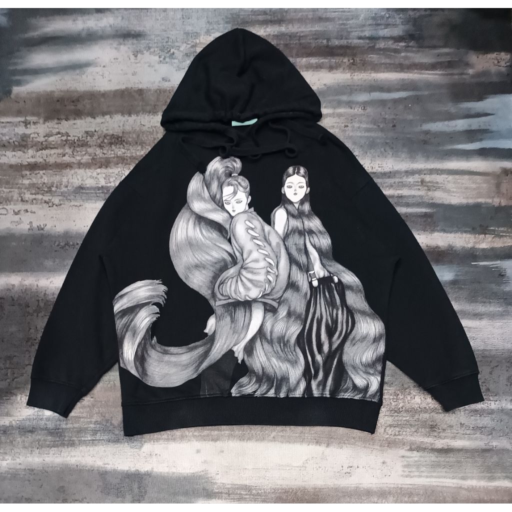 hoodie vintage Zara art sukajan original Portugal