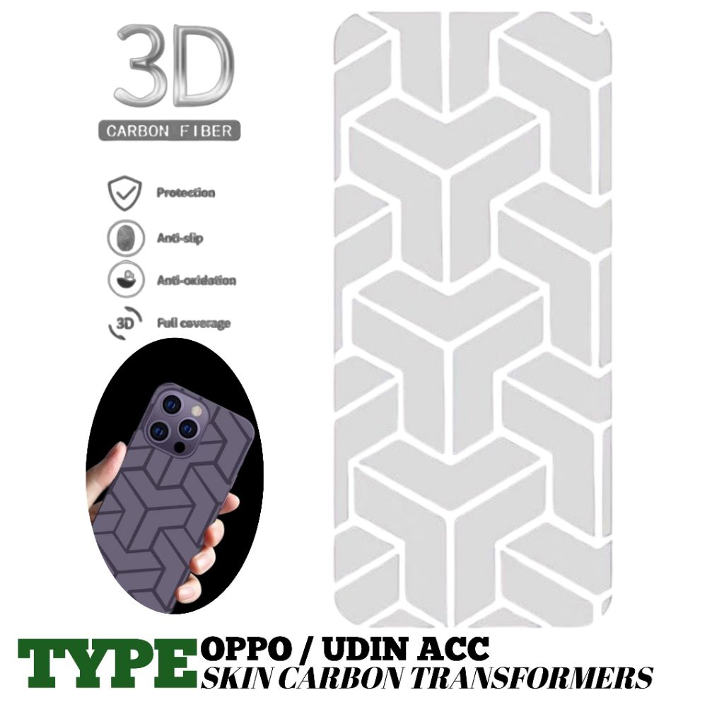 Skin carbon motif Transformers Oppo A5 2020 A7 A7X A8 2020 +pelindung belakang hp /anti jamur Antigo