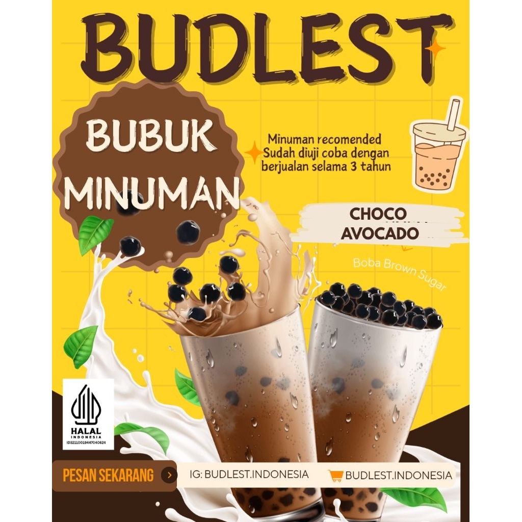 

BUDLEST CHOCO AVOCADO PLAIN BUBUK MINUMAN 1KG
