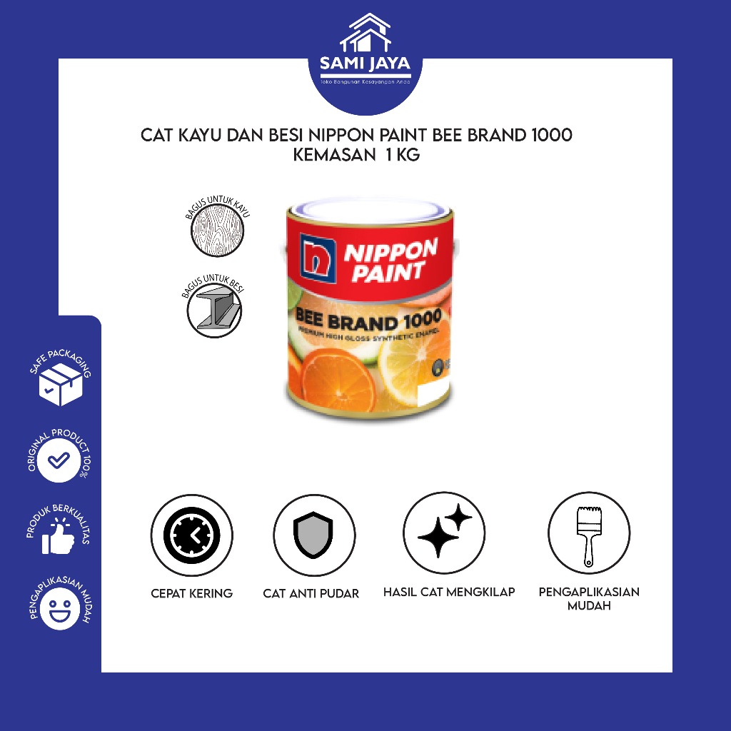 Nippon Paint Bee Brand 1000 | cat kayu & besi nippon paint |
