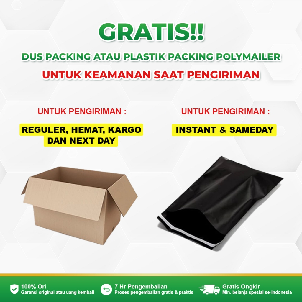 

Free Packing atau Plastick Packing Polymailer Produk QnC Jelly Gamat