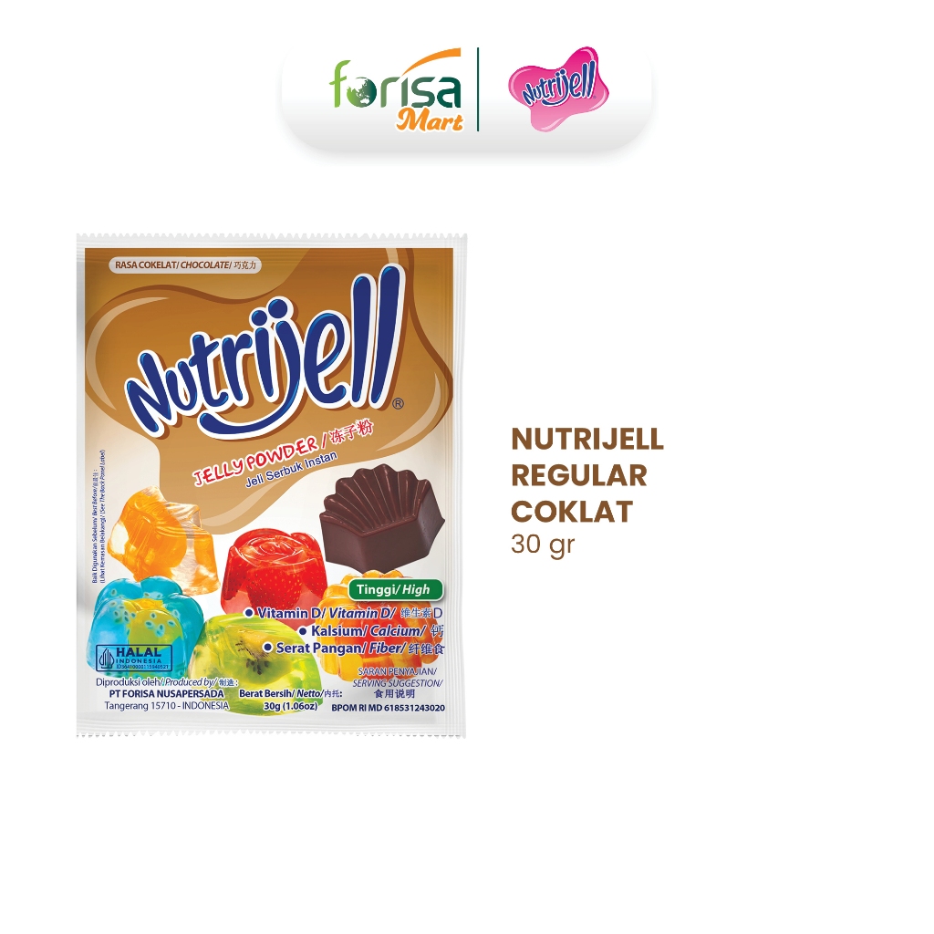

Nutrijell Reguler Cokelat 30gr - 1 Sachet